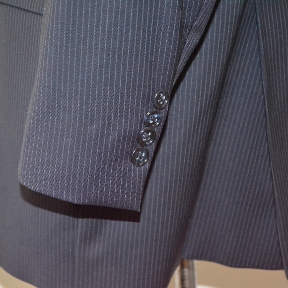 Calvin Klein 44L Sport Coat Blazer Suit Jacket Nav - Picture 4 of 8